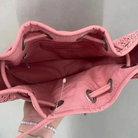 Free People Cabana Crossbody Bag Woven Raffia Granola Girl Beach Earthy Chic - Picture 13 of 15